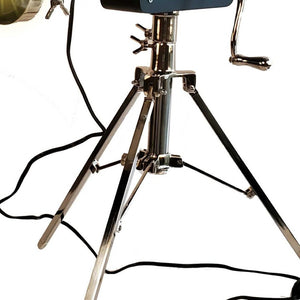 HomeRoots 36" Modern-Industrial Black and Silver Tripod Floor Lamp with Unique Metal Shade for Any Room Decor 376338