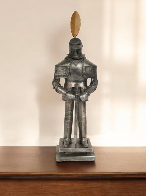 HomeRoots Medieval Handmade Tin Armor Suit – Antique Decor with Unique Artisan Detail for Home or Office 376340