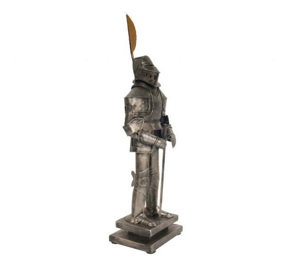 HomeRoots Medieval Handmade Tin Armor Suit – Antique Decor with Unique Artisan Detail for Home or Office 376340