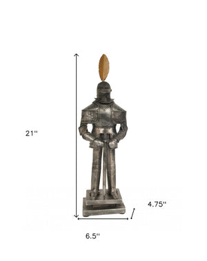 HomeRoots Medieval Handmade Tin Armor Suit – Antique Decor with Unique Artisan Detail for Home or Office 376340