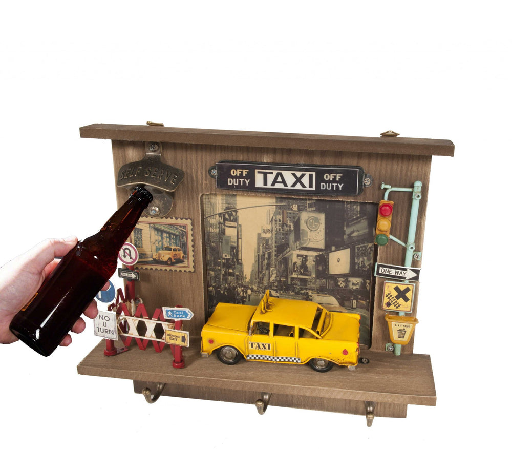 Homeroots Shadow Box With 3 Metal Keychain Hooks  Metal 376343