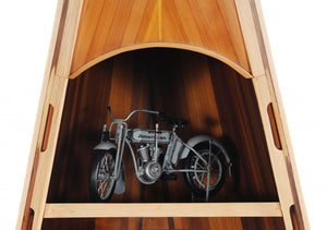 Homeroots 21" Wood And Solid Wood Four Tier Boat Bookcase   376344