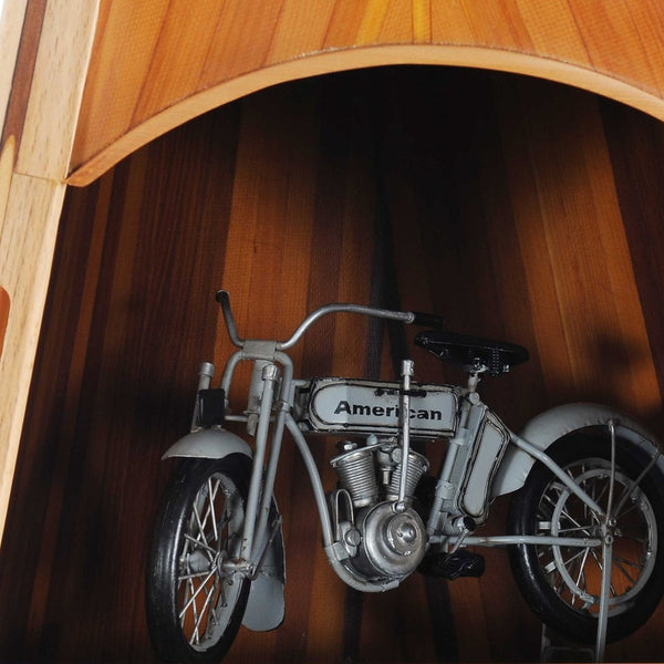 Homeroots 21" Wood And Solid Wood Four Tier Boat Bookcase   376344