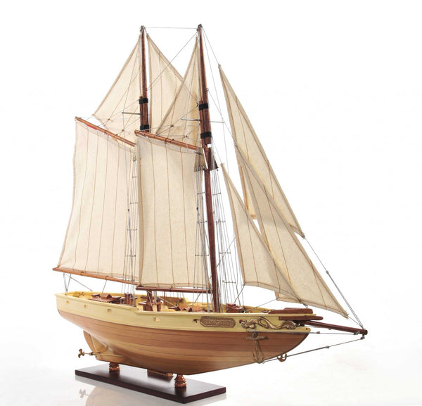 Homeroots Bluenose Model In Light Brown Finish  Solid Wood 376349