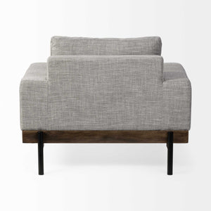 Homeroots 41" Gray And Black Fabric Club Chair   376363