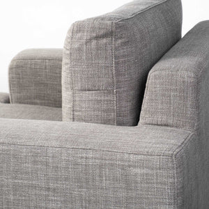 Homeroots 41" Gray And Black Fabric Club Chair   376363