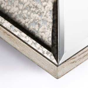 Homeroots 14" Natural Novelty Framed Accent Mirror  Wood 376369