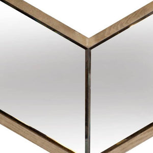 HomeRoots 23" Natural Wood Framed Accent Mirror - Rustic Charm Meets Modern Design for Any Room Décor 376372