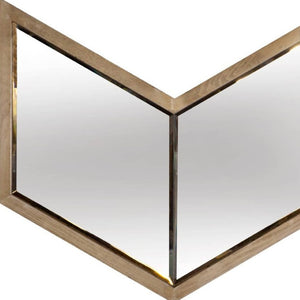 HomeRoots 23" Natural Wood Framed Accent Mirror - Rustic Charm Meets Modern Design for Any Room Décor 376372