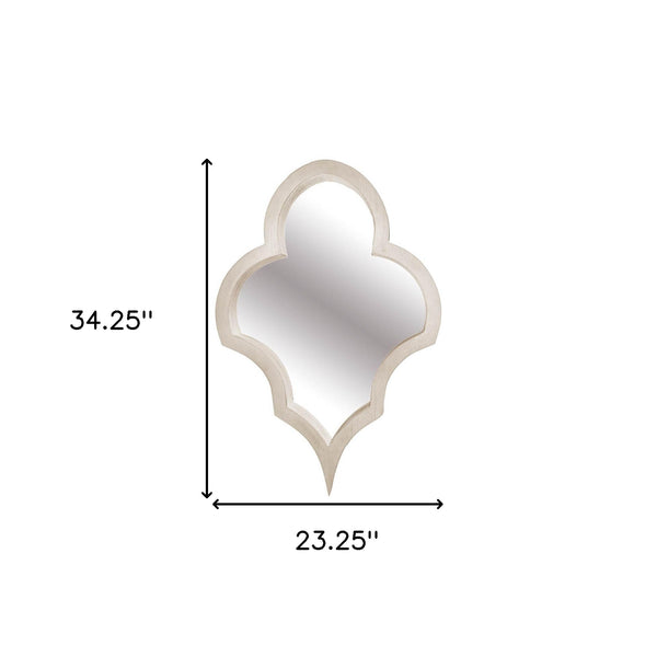 Homeroots 34" Natural Novelty Framed Accent Mirror  Wood 376374