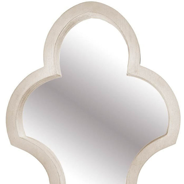 Homeroots 34" Natural Novelty Framed Accent Mirror  Wood 376374