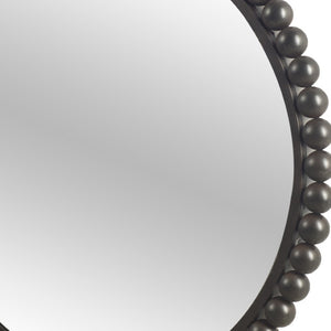 HomeRoots 43" Black Abstract Metal Framed Accent Mirror - Modern Minimalist Design for Stylish Home Décor 376380