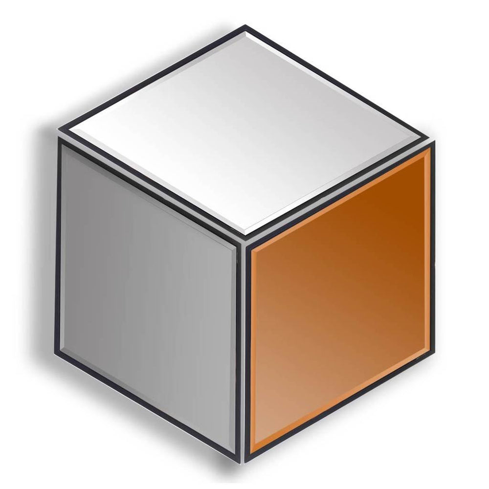 Homeroots 10" Gray Hexagon Metal Framed Mirror Set  Metal 376388