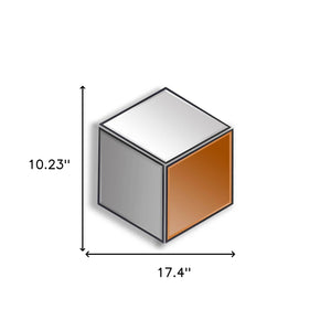 Homeroots 10" Gray Hexagon Metal Framed Mirror Set  Metal 376388