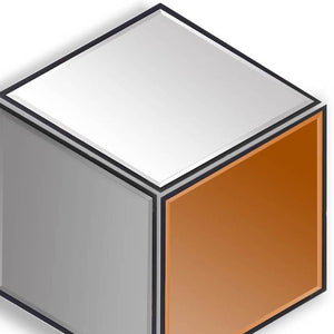 Homeroots 10" Gray Hexagon Metal Framed Mirror Set  Metal 376388