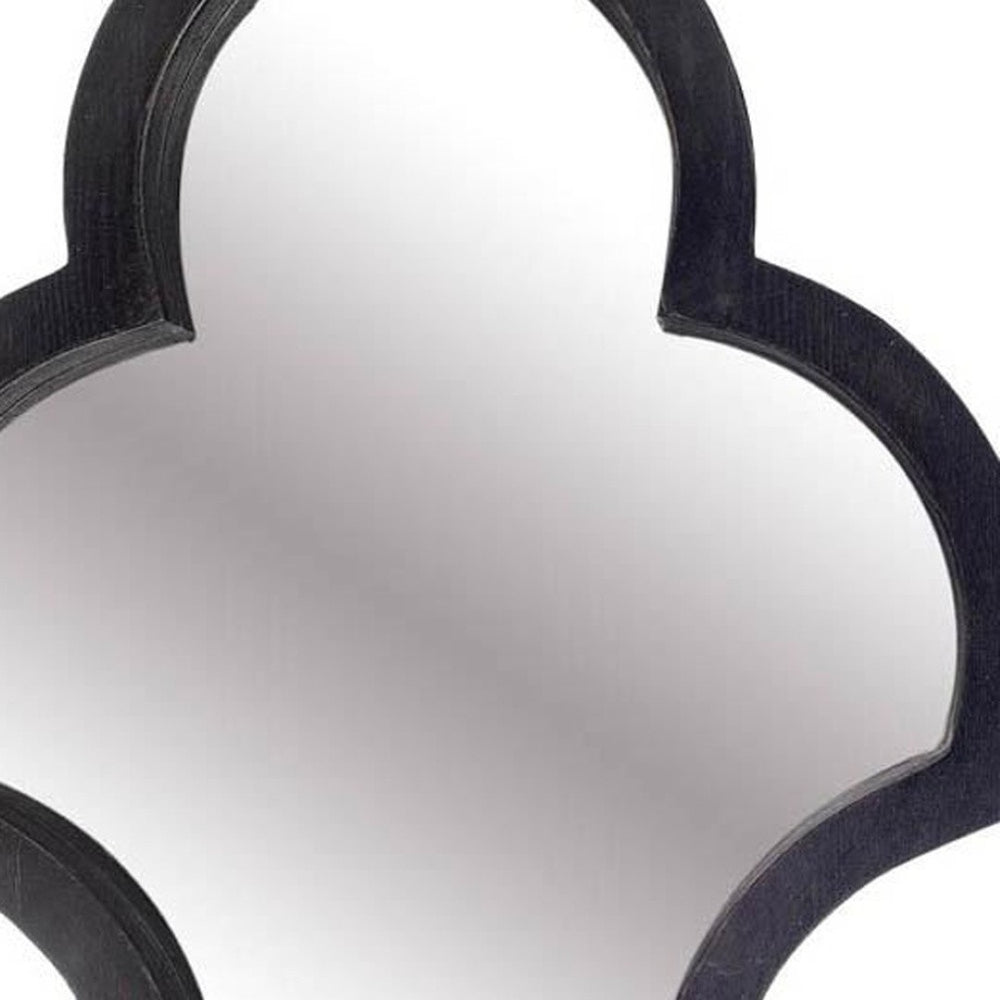 HomeRoots 34" Modern Black Novelty Framed Accent Mirror - Stylish Decorative Wall Art for Any Room Decor 376392
