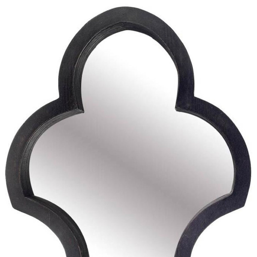 HomeRoots 34" Modern Black Novelty Framed Accent Mirror - Stylish Decorative Wall Art for Any Room Decor 376392