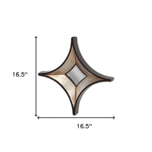 Homeroots 17" Dark Brown Diamond Framed Accent Mirror  Wood 376402