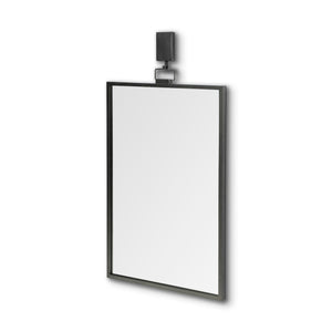 Homeroots 44" Gunmetal Metal Framed Accent Mirror  Metal 376410