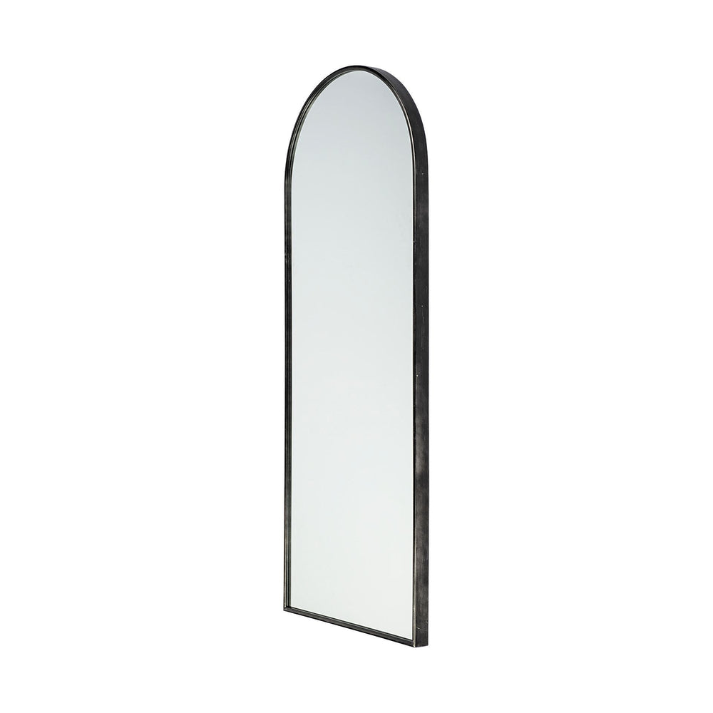 Homeroots Black Arch Full Length Hanging Metal Mirror  Metal 376415