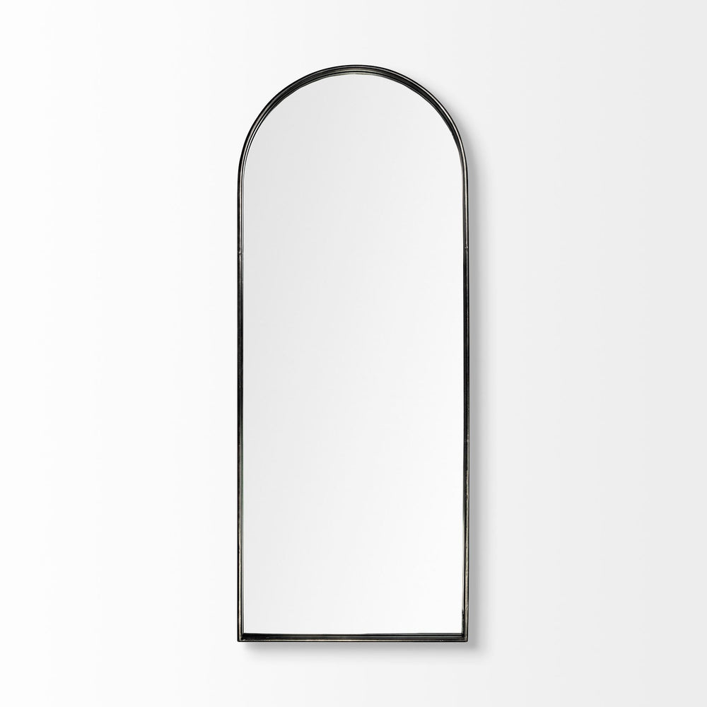 Homeroots Black Arch Full Length Hanging Metal Mirror  Metal 376415