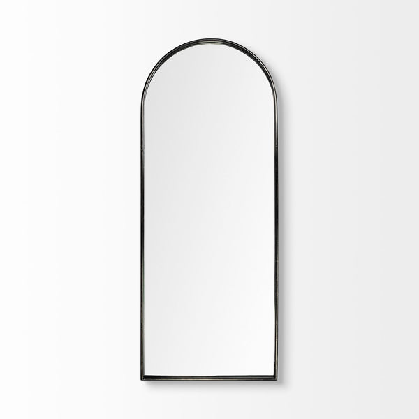 Homeroots Black Arch Full Length Hanging Metal Mirror  Metal 376415