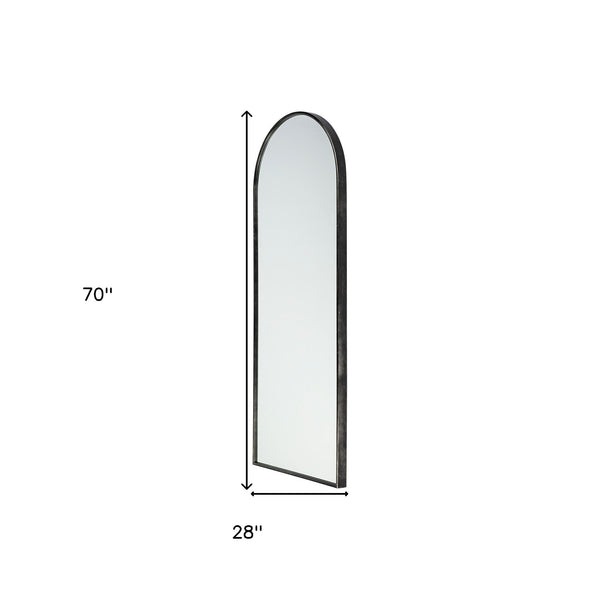 Homeroots Black Arch Full Length Hanging Metal Mirror  Metal 376415