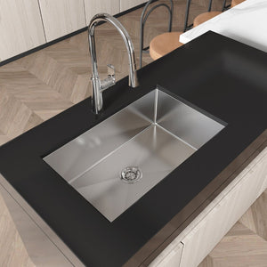 English Elm Stainless Steel Undermount Kitchen Sink Handmade Single Bowl Nano Brushed Finish T3177P286042