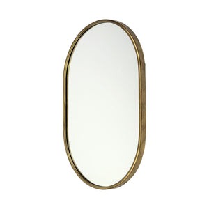 Homeroots Gold Oval Accent Metal Mirror  Metal 376434