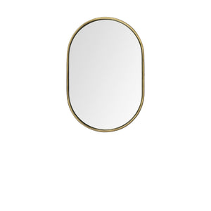 Homeroots Gold Oval Accent Metal Mirror  Metal 376434