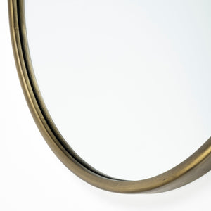 Homeroots Gold Oval Accent Metal Mirror  Metal 376434