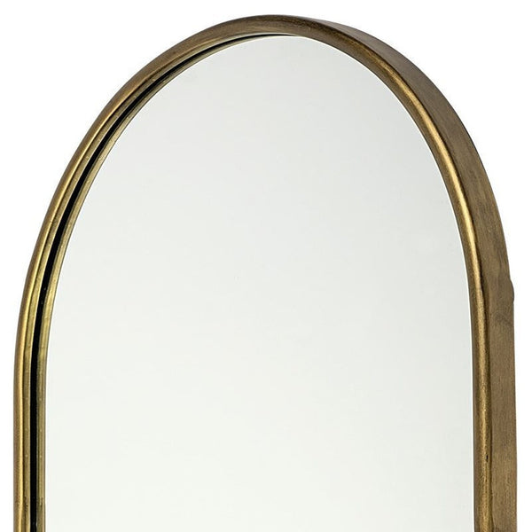 Homeroots Gold Oval Accent Metal Mirror  Metal 376434