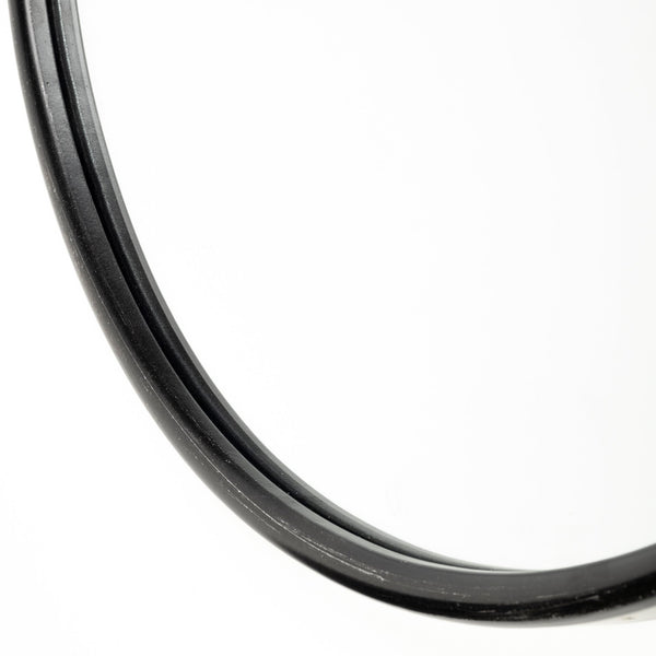 Homeroots 36" Black Oval Metal Framed Accent Mirror  Metal 376435
