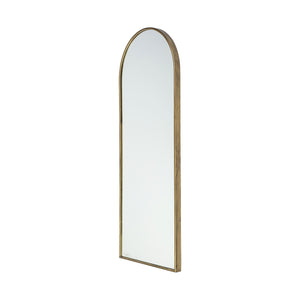 Homeroots 70" Gold Arch Metal Framed Accent Mirror  Metal 376436