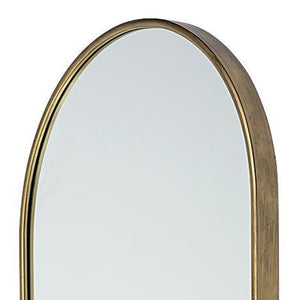 Homeroots 70" Gold Arch Metal Framed Accent Mirror  Metal 376436