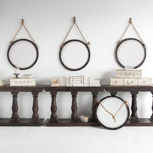 Homeroots 27" Round Metal Frame Wall Mirror  Metal 376444