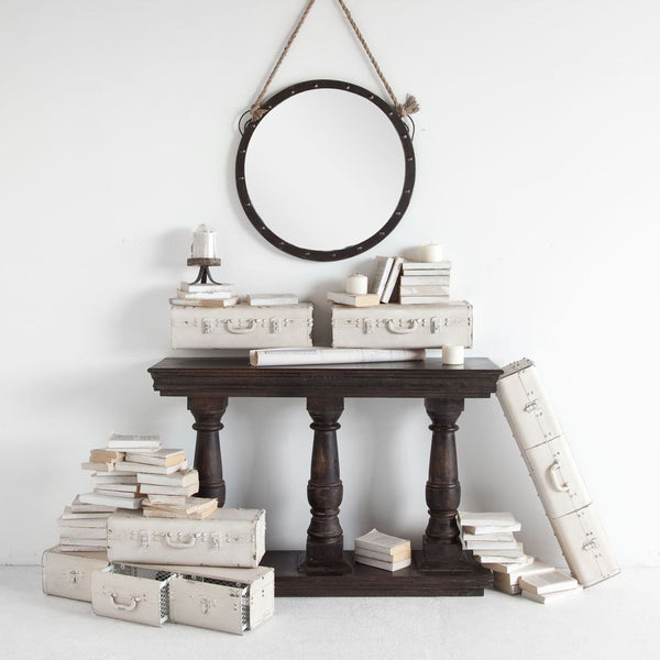 Homeroots 27" Round Metal Frame Wall Mirror  Metal 376444