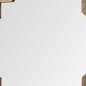 Homeroots 23" Round-square Brown Wood Frame Wall Mirror  Wood 376445
