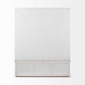 Homeroots White And Medium Brown Wood Hall Tree With Storage  Wood 376446