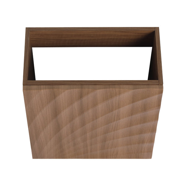 English Elm 18.5" Compact Wall-Mounted Bathroom Vanity With Stylish Resin Sink & Soft-Close Door, Walnut Finish W1972P362137
