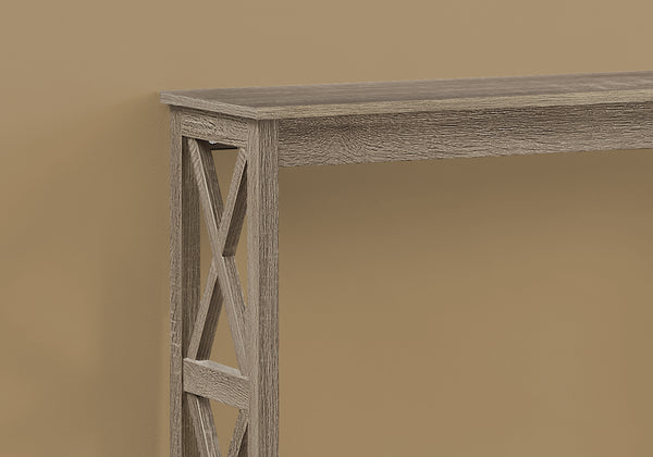 Homeroots 47" Taupe Console Table With Storage   376495
