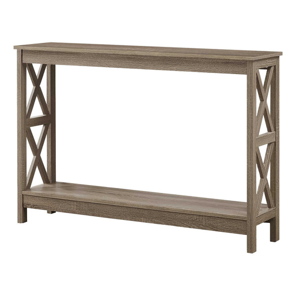 Homeroots 47" Taupe Console Table With Storage   376495