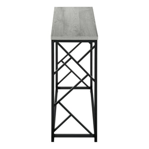 HomeRoots 44" Gray and Black Frame Console Table - Sleek, Durable Design for Modern Entryways and Living Spaces 376505
