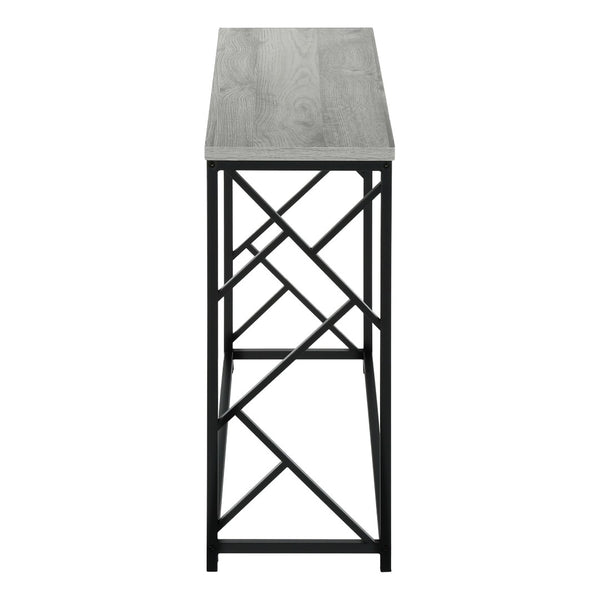 HomeRoots 44" Gray and Black Frame Console Table - Sleek, Durable Design for Modern Entryways and Living Spaces 376505