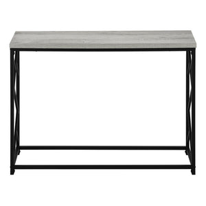 HomeRoots 44" Gray and Black Frame Console Table - Sleek, Durable Design for Modern Entryways and Living Spaces 376505