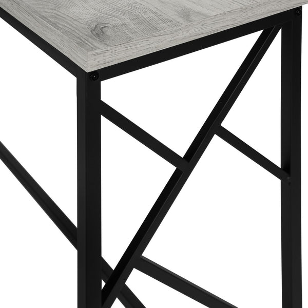 HomeRoots 44" Gray and Black Frame Console Table - Sleek, Durable Design for Modern Entryways and Living Spaces 376505