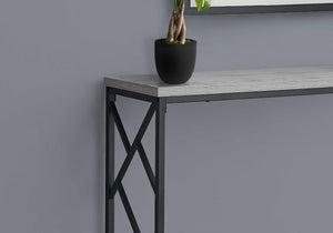 Homeroots 44" Gray And Black Frame Console Table   376505