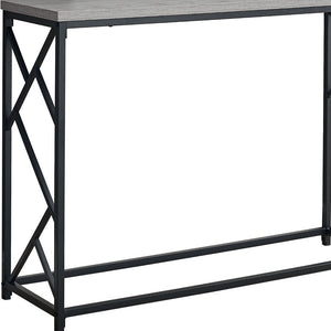 Homeroots 44" Gray And Black Frame Console Table   376505