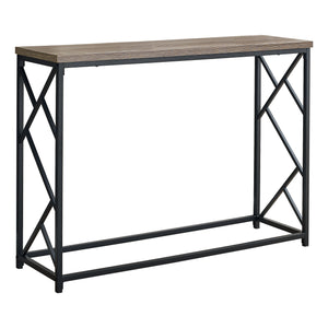 Homeroots 44" Taupe And Black Frame Console Table   376506