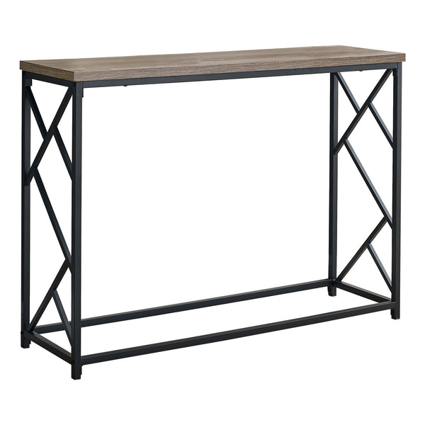 Homeroots 44" Taupe And Black Frame Console Table   376506